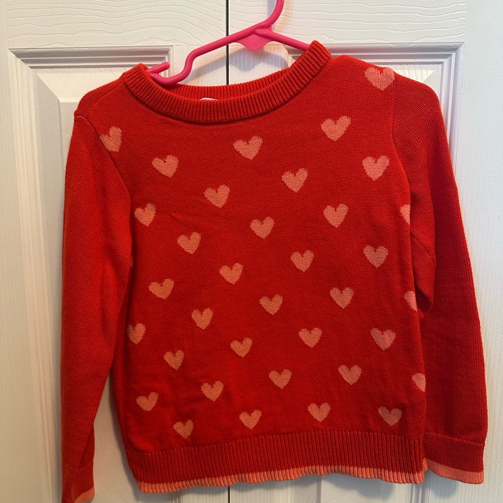 Red Heart Pattern Sweater